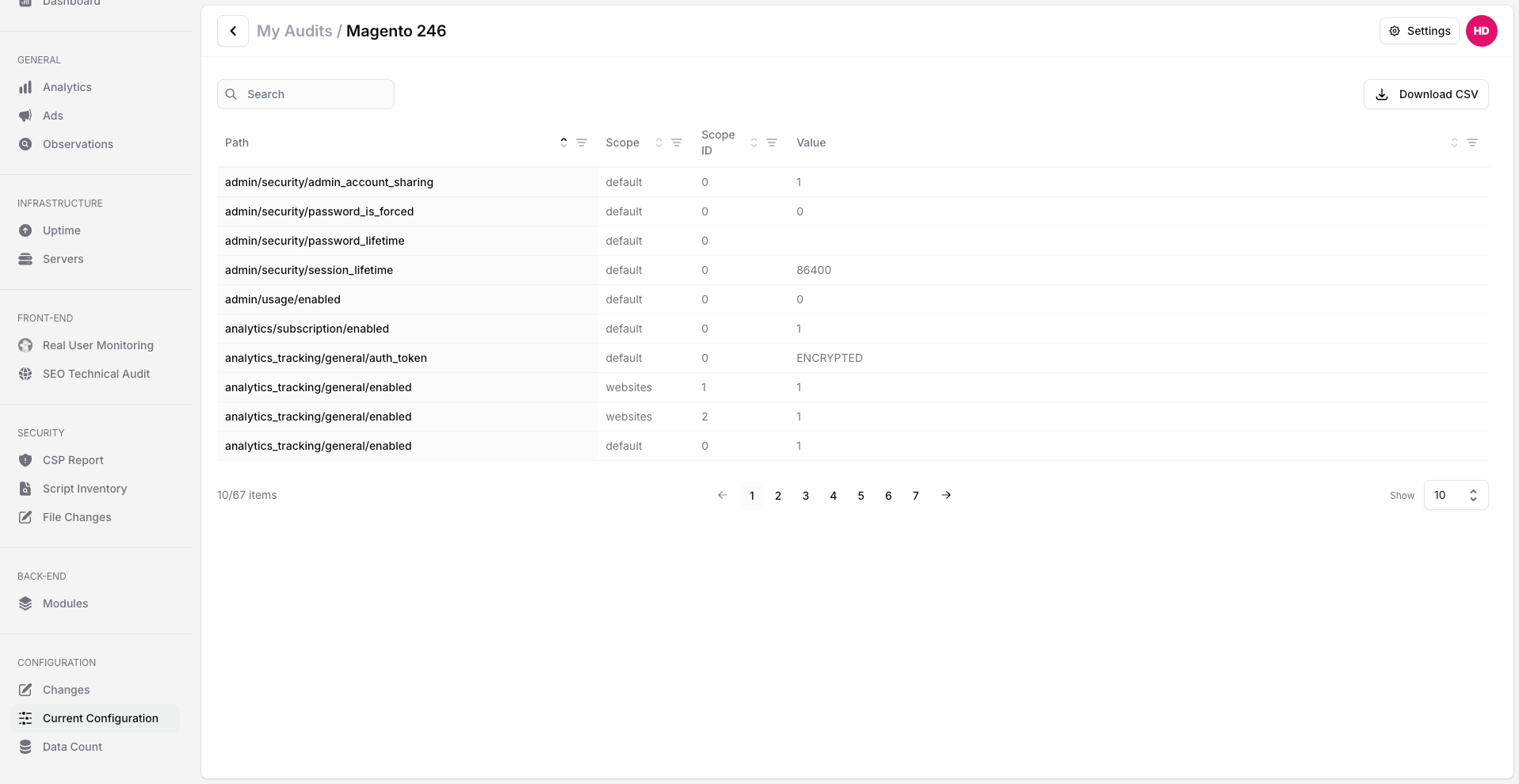 AuditIQ Configuration Tracking monitoring