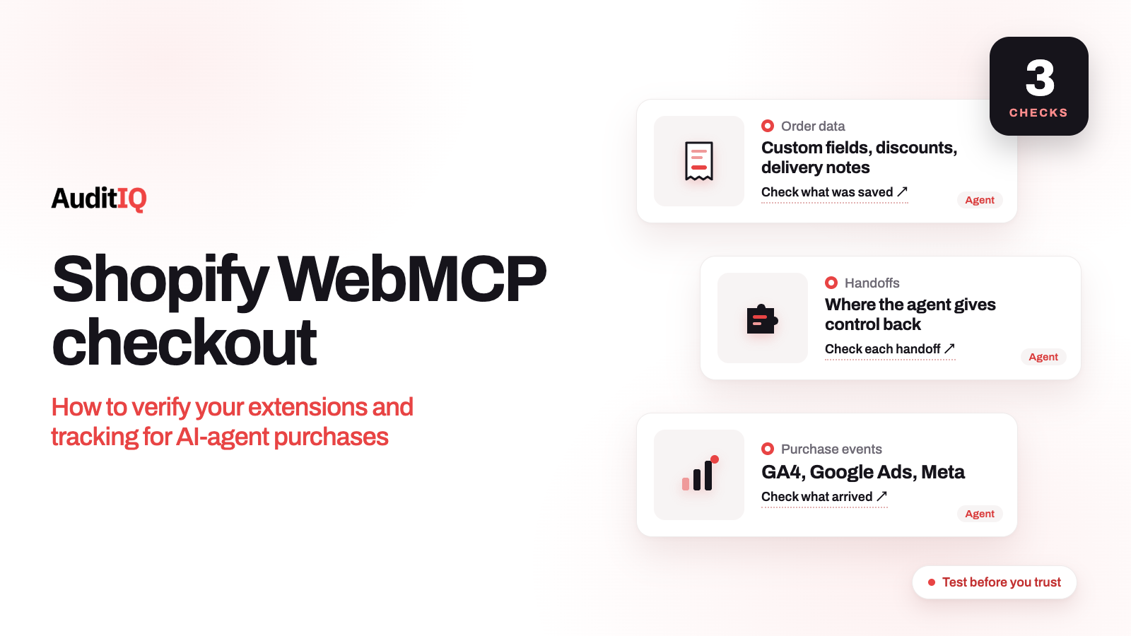 Shopify WebMCP checkout: How to verify your extensions and tracking for AI-agent purchases